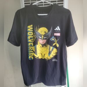 NWOT Adidas Marvel Black and Yellow Wolverine T-Shirt Small